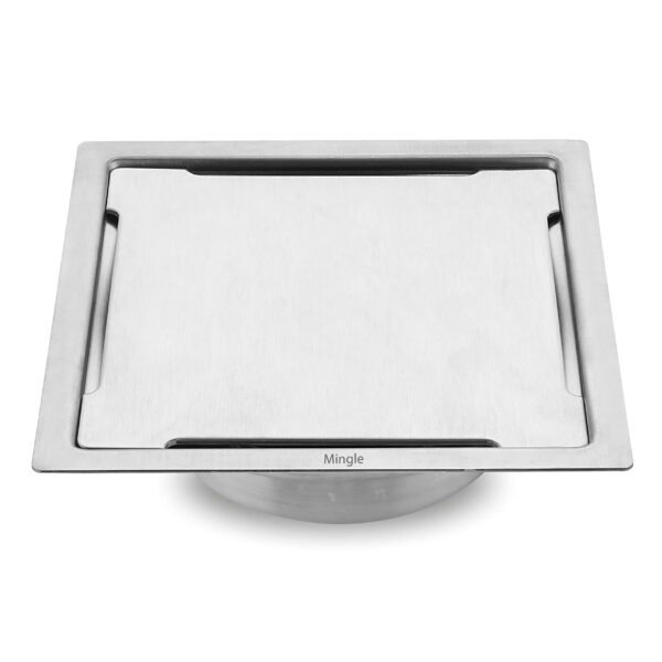 Mingle® Diamond Exclusive Square Flat Cut Floor Drain | 304-Grade Stainless Steel Drain Jali | 6 x 6 inches | Floor Drainer with Cockroach Trap/Jali.