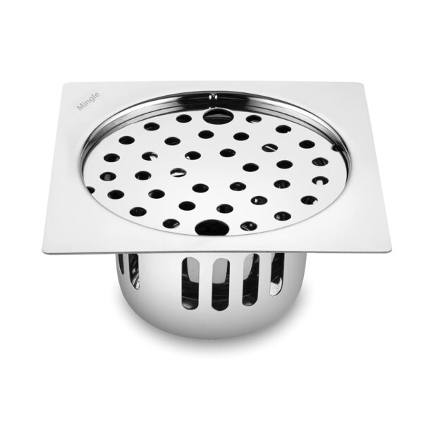 Mingle® Air Square Flat Cut Floor Drain | 304-Grade Stainless Steel ...