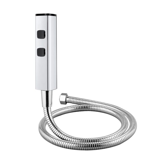 Mingle® ABS Health Faucet with Grade Flexible Hose Pipe and Wall Hook, White Jet Spray for Toilet.