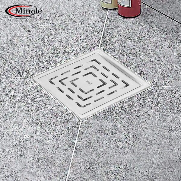 Mingle® Exclusive Square  Floor Drain Jali with cockroach trap  304 Stainless Steel.