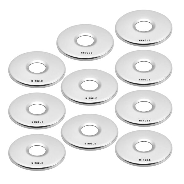 Mingle® Premium Stainless Steel Arise Wall Flange for Kitchen Taps/Bathroom Taps/Faucets | Pack of 10 | (Chrome Plated)