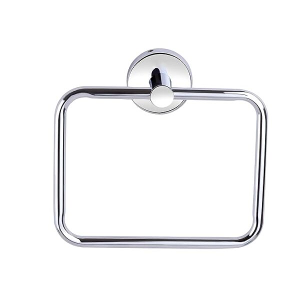 Mingle®, Stainless Steel 304 Grade Chrome Finished Square Napkin Ring/Towel Ring/Napkin Holder/Towel Hanger/Towel Holder for Bathroom/Kitchen/Wash Basin.